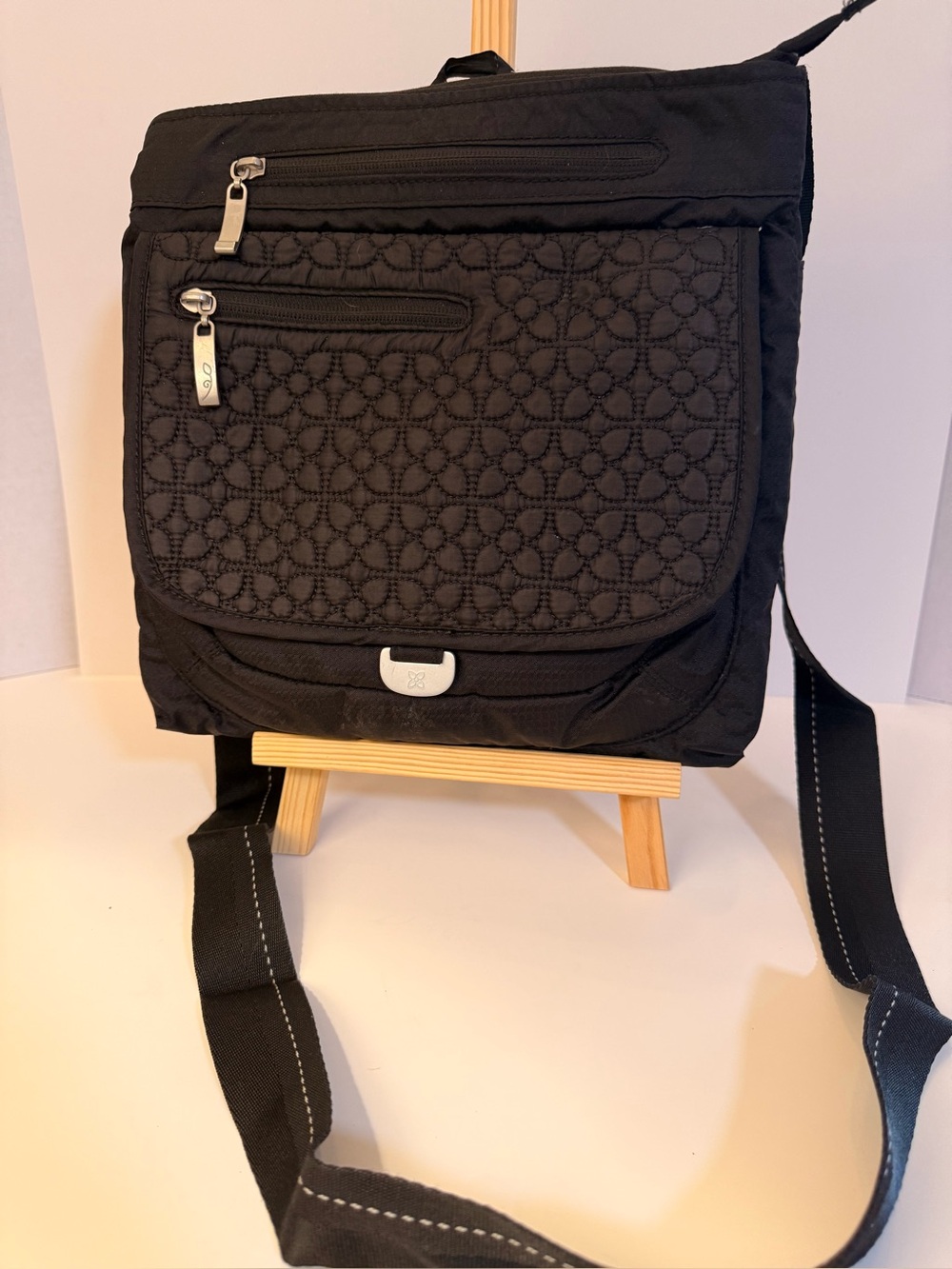 Black Quilted Crossbody Bag